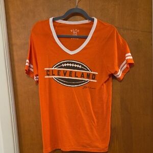 GV Artwork Orange Cleveland Football Tee L